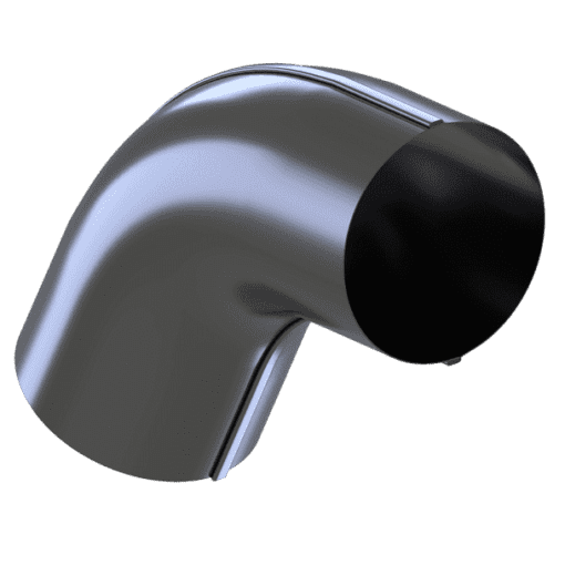 Steel downpipe elbow 90mm