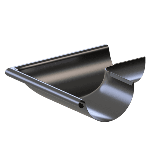 Steel gutter external corner 130mm